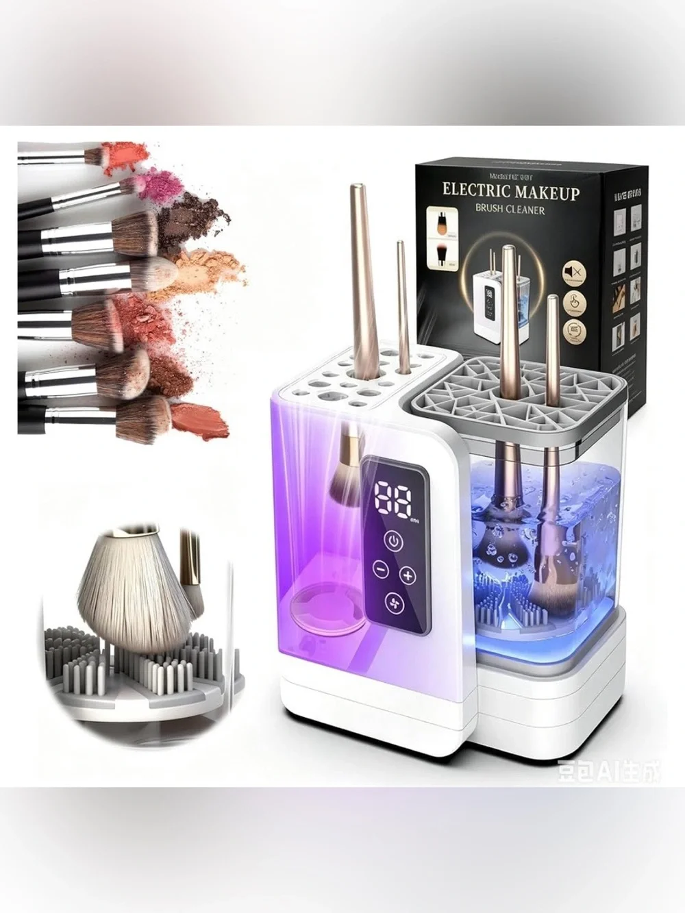 5-in-1 Electric Makeup Brush Cleaner & Dryer Machine for All Size Brushes